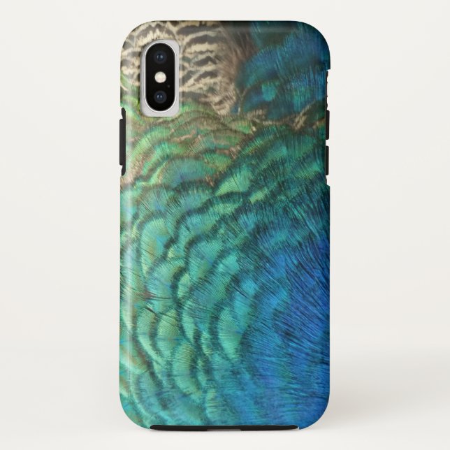 Peacock Feathers I Colourful Abstract Nature Desig Case-Mate iPhone Case (Back)