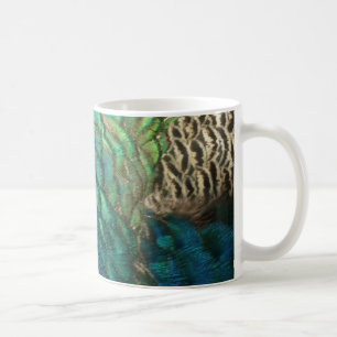 Peacock Feathers I Colourful Abstract Nature Desig Coffee Mug