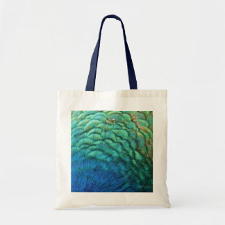 Peacock Feathers I Colourful Abstract Nature Desig Tote Bag