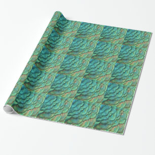 Peacock Feathers I Colourful Abstract Nature Desig Wrapping Paper