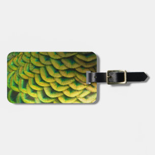 Peacock Feathers II Colourful Nature Luggage Tag