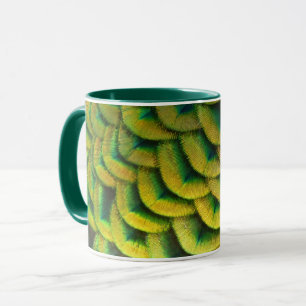 Peacock Feathers II Colourful Nature Mug