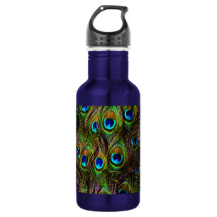Peacock Feathers Invasion - 532 Ml Water Bottle