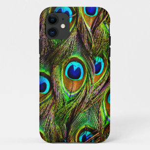 Peacock Feathers Invasion iPhone 11 Case