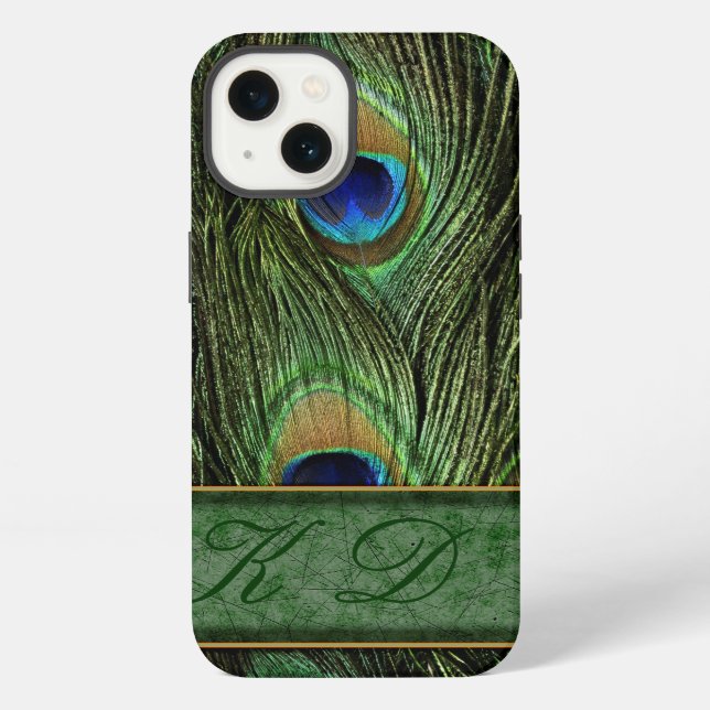 Peacock Feathers iPhone 6 Case Monogram (Back)