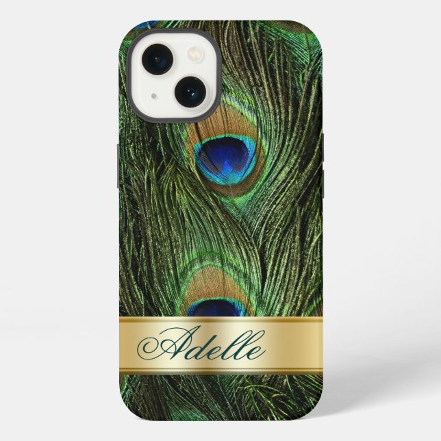 Peacock Feathers iPhone 6 Monogram Case (Back)