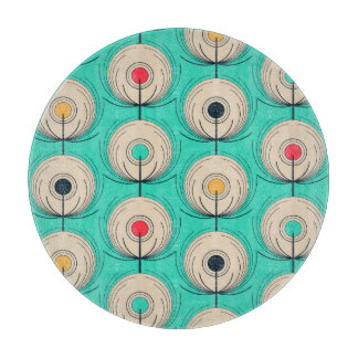Peacock Feathers: Ivory Blue Fantasy. Cutting Board