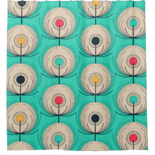 Peacock Feathers: Ivory Blue Fantasy. Shower Curtain