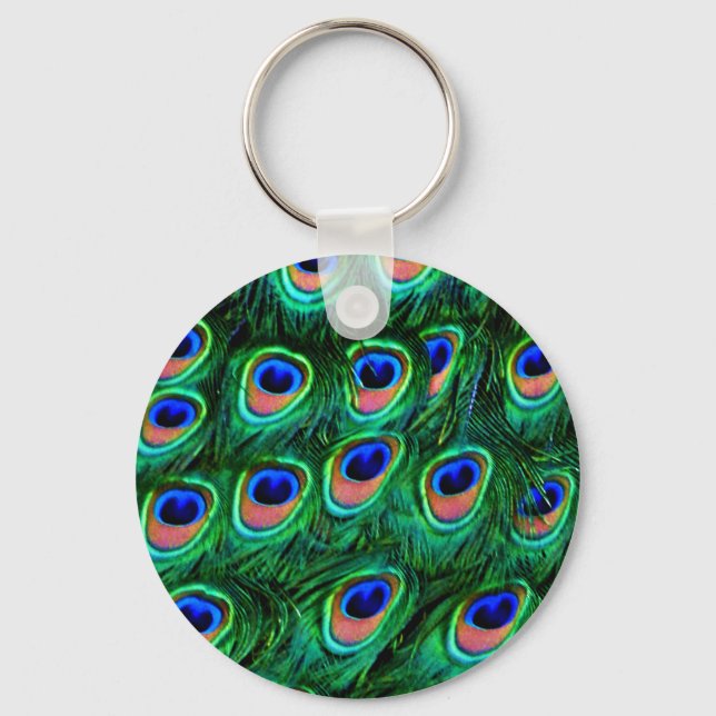 Peacock feathers_ key ring (Front)