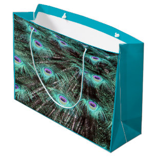 Peacock Feathers Large Gift Bag