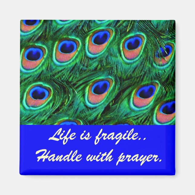 Peacock feathers_ magnet (Front)