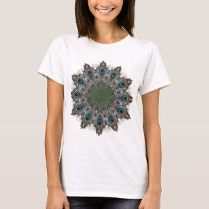 Peacock Feathers Mandala T-Shirt