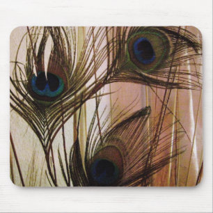 Peacock Feathers Mouse Pad