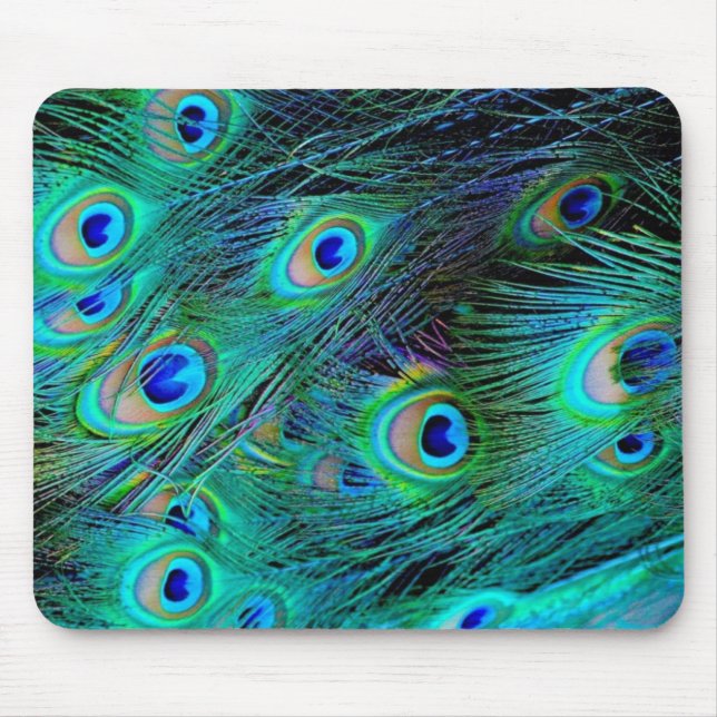 Peacock feathers Mousepad (Front)
