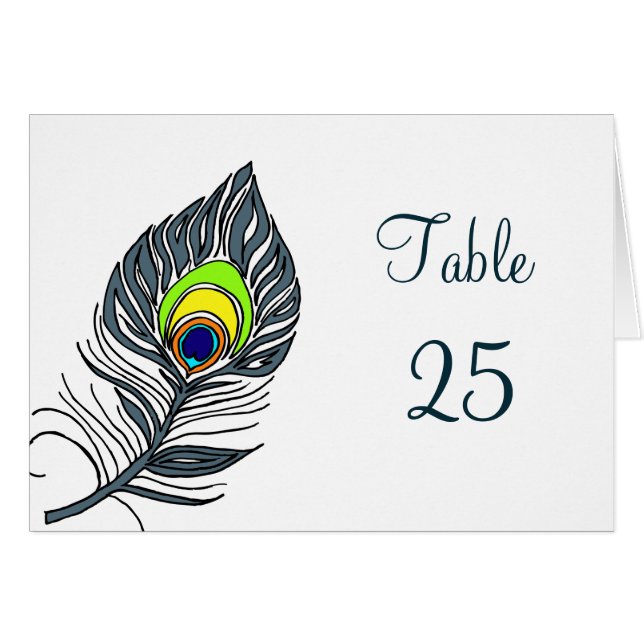 Peacock Feathers Number (Front Horizontal)