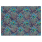 Peacock Feathers on Purple Decoupage Tissue Paper