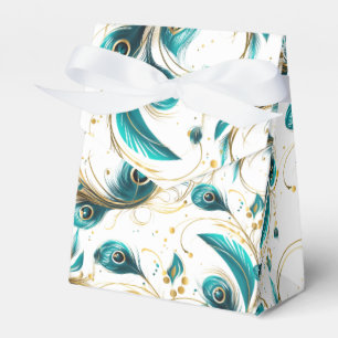 Peacock Feathers Party Treat Box