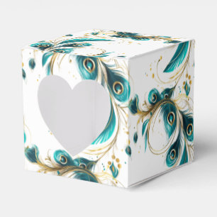Peacock Feathers Party Treat Box