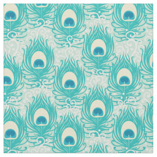 Peacock feathers pattern fabric