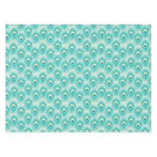 Peacock feathers pattern tablecloth