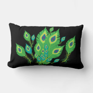 Peacock Feathers   Peacock Birds   Nature Lumbar Cushion