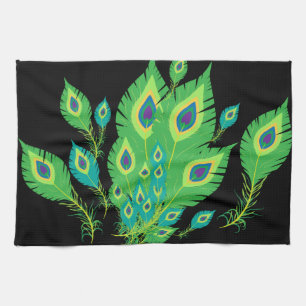 Peacock Feathers Peacock Birds Nature Tea Towel