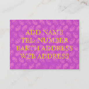 Peacock Feathers Pink with Violet Business Card