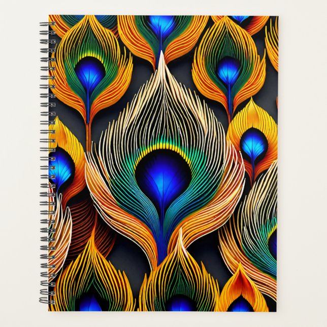 Peacock Feathers Planner (Front)