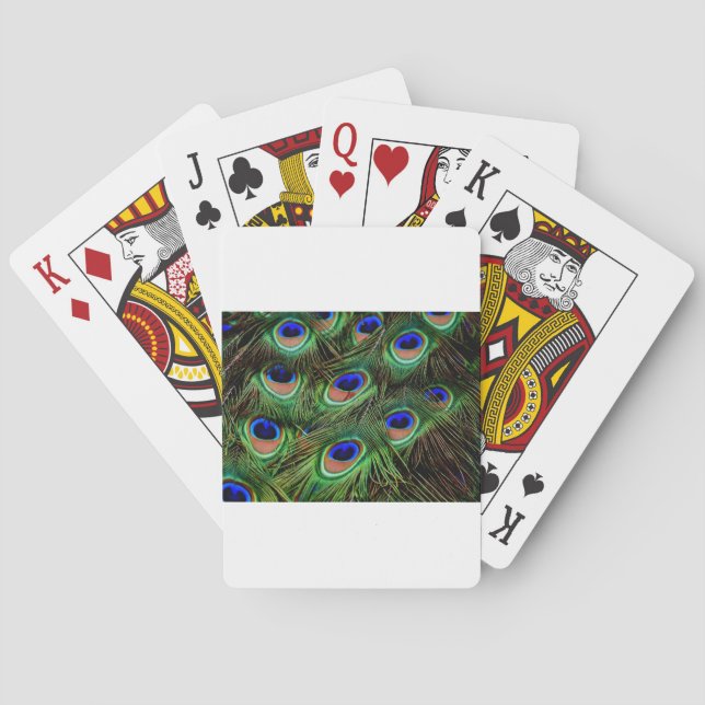 Peacock Feathers Playing Cards (Back)