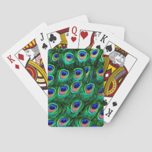 Peacock feathers_ playing cards