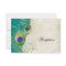 Peacock Feathers Reception Invitation Card