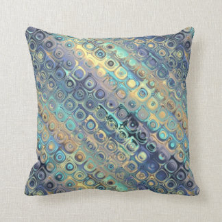 Peacock Feathers Retro Abstract Cushion