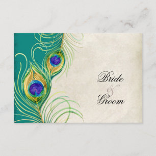 Peacock Feathers RSVP Response Cards