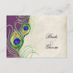 Peacock Feathers RSVP Response Cards