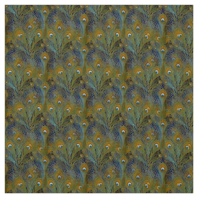 Peacock Feathers Textiles Fabric (Swatch)