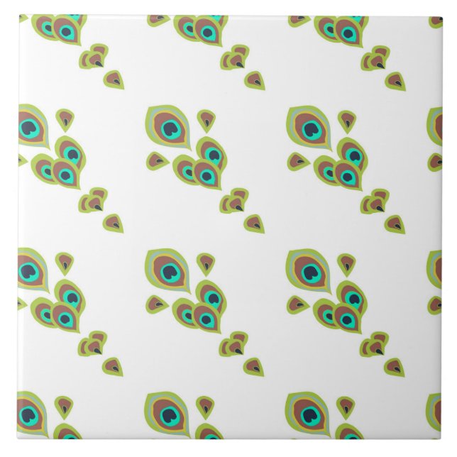 Peacock Feathers Tile (Front)