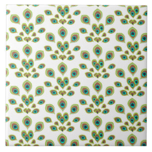 Peacock Feathers Tile
