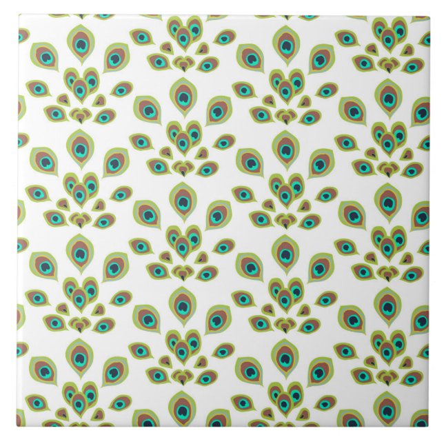 Peacock Feathers Tile (Front)