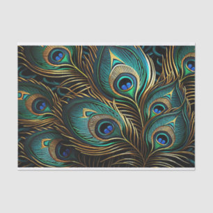 Peacock Feathers Tissue Paper