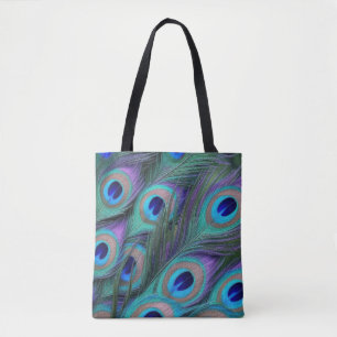 Peacock Feathers Tote Bag