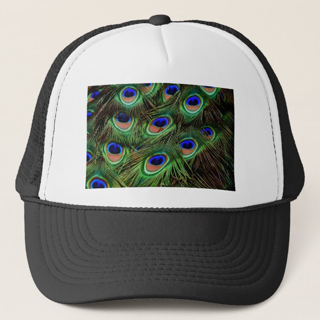 Peacock Feathers Trucker Hat (Front)