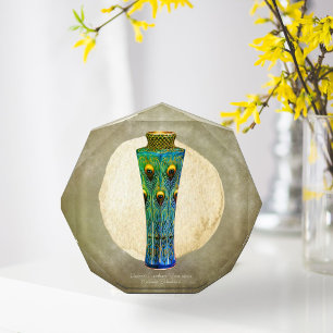 Peacock Feathers Vase Masterpiece From 1900 Photo Block