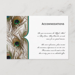 Peacock Feathers with a Double Frame Enclosure Card