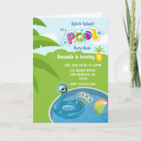 Peacock Floatie Pool Birthday Party