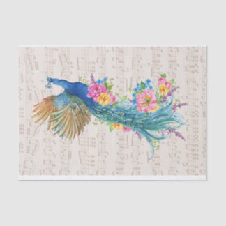 Peacock Florals on Sheet Music