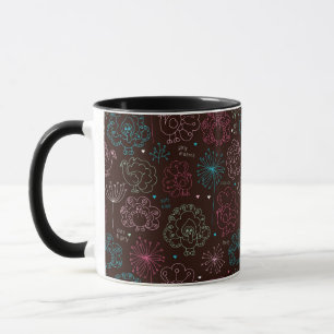 peacock flower india wallpaper vintage mug