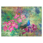 Peacock Flowers and Music Decoupage Tissue Paper