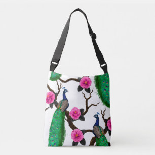 Peacock garden crossbody bag