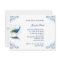 Peacock Garden in Blue Bridal Shower Invitation