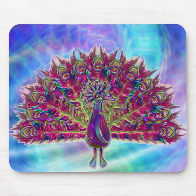 Peacock Glass 2A & 2B Options Mousepad (Front)